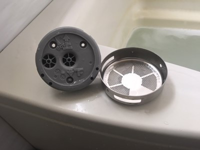 浴槽フィルター清掃後